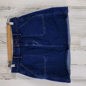 Old Navy dark wash a-line patch pocket denim blue jeans skirt Size 4